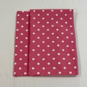 PBteen Pink Polka Dot Pillowcase Standard 100% Cotton Made in USA Vintage 2006